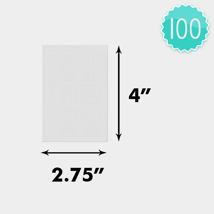 100 PCS - 2.75" X 4" Clear pastic jewelry bags