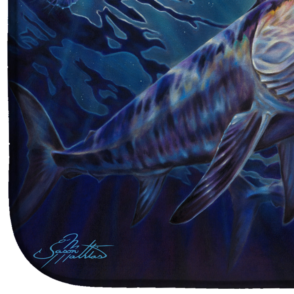 Prince Of Darkness Swordfish Dish Drying Mat Absorbent Dish Drying Mat Pad for Kitchen Counter Dish Drainer Mat for Countertop, 14 x 21", Multicolor
