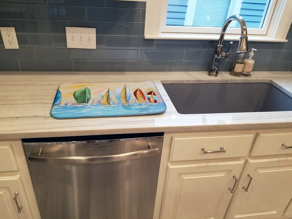 Reggatta Dish Drying Mat Absorbent Dish Drying Mat Pad for Kitchen Counter Dish Drainer Mat for Countertop, 14 x 21", Multicolor