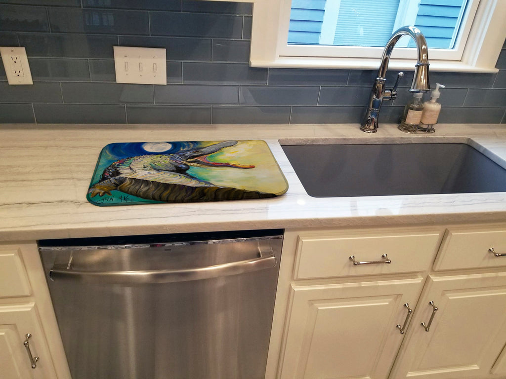 Alligator Dish Drying Mat Absorbent Dish Drying Mat Pad for Kitchen Counter Dish Drainer Mat for Countertop, 14 x 21", Multicolor