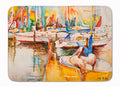 Sailboat with Pelican Golden Days Memory Foam Kitchen Mat Machine Washable Anti-Fatigue Cushion Comfort Bath or Kitchen Rug