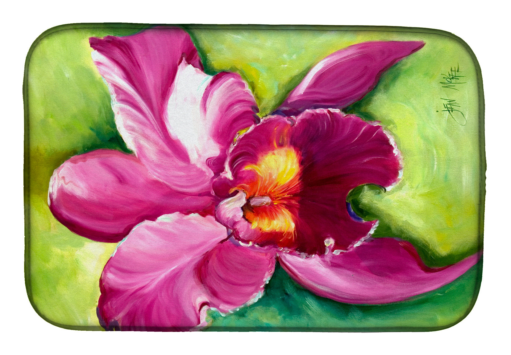 Orchid Dish Drying Mat Absorbent Dish Drying Mat Pad for Kitchen Counter Dish Drainer Mat for Countertop, 14 x 21", Multicolor