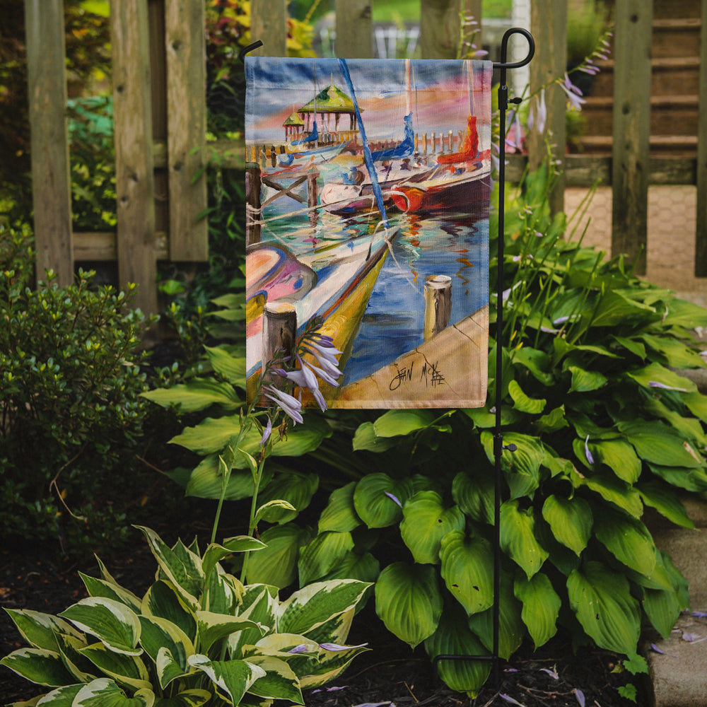 Boat Docks Sailboats Garden Flag Mailbox Decorative Yard Banner Outside Patio Artwork for Flower Beds, Garden Size, Multicolor