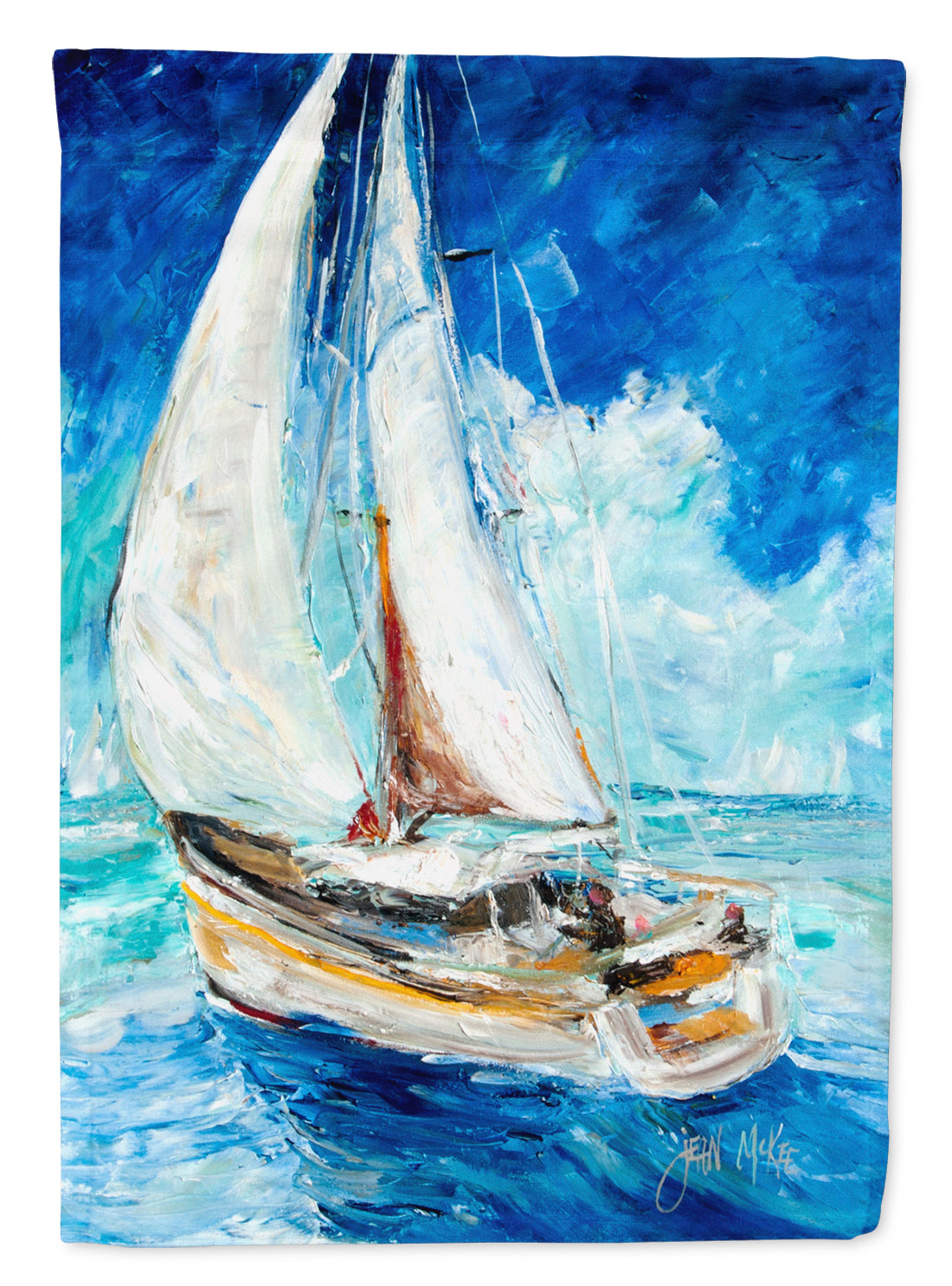 Sailboats in Blue Garden Flag Mailbox Decorative Yard Banner Outside Patio Artwork for Flower Beds, Garden Size, Multicolor