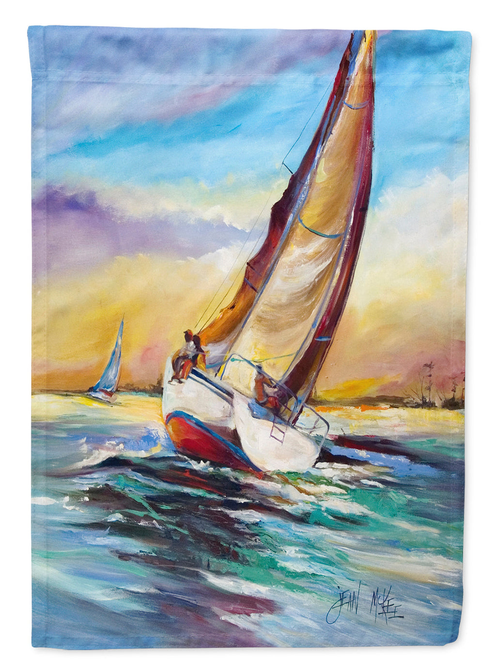 Horn Island Sailboat Race Garden Flag Mailbox Decorative Yard Banner Outside Patio Artwork for Flower Beds, Garden Size, Multicolor