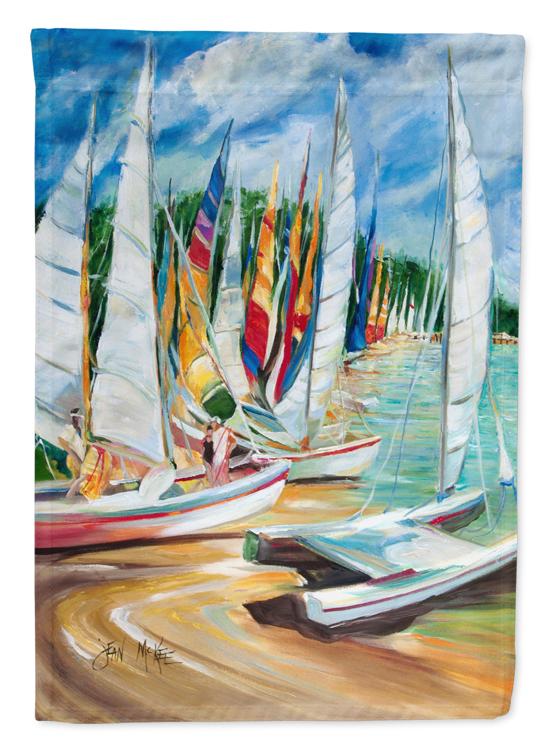 Eastern Shore Sailboats Garden Flag Mailbox Decorative Yard Banner Outside Patio Artwork for Flower Beds, Garden Size, Multicolor