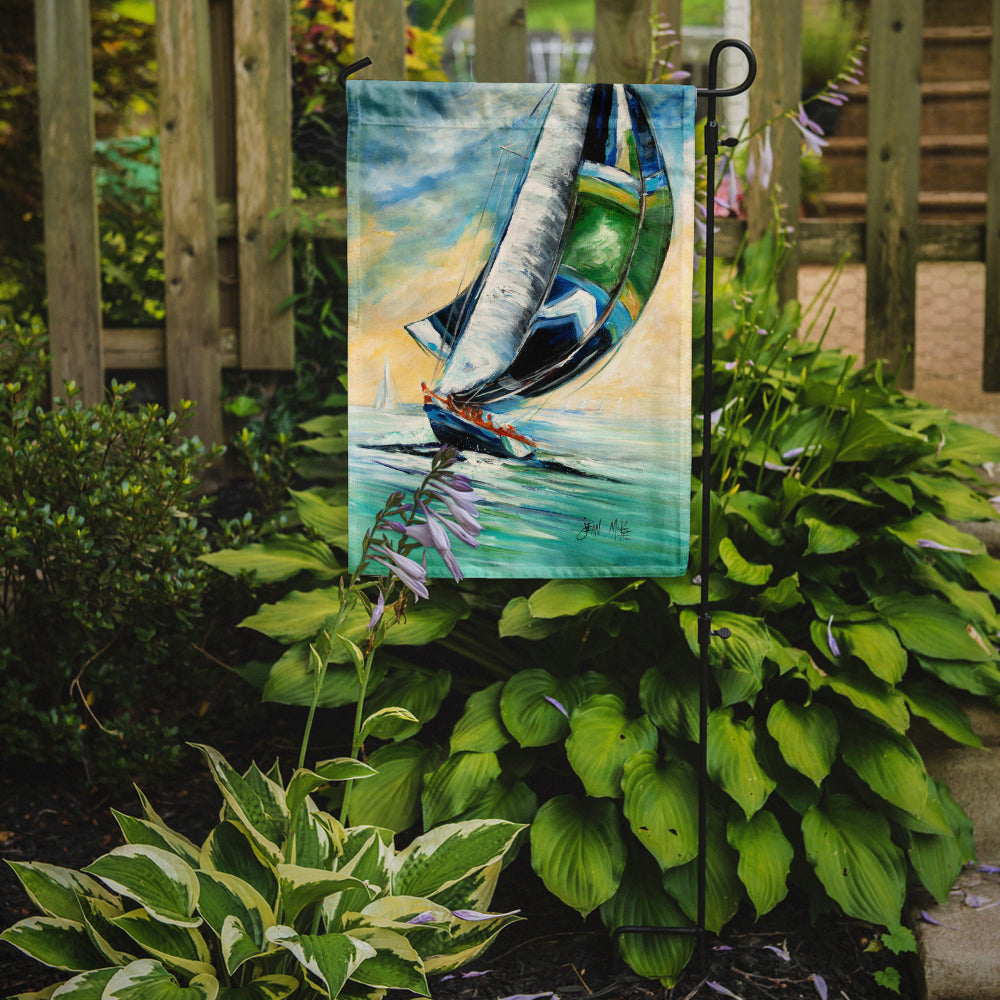 Cruising the Coast Sailboats Garden Flag Mailbox Decorative Yard Banner Outside Patio Artwork for Flower Beds, Garden Size, Multicolor