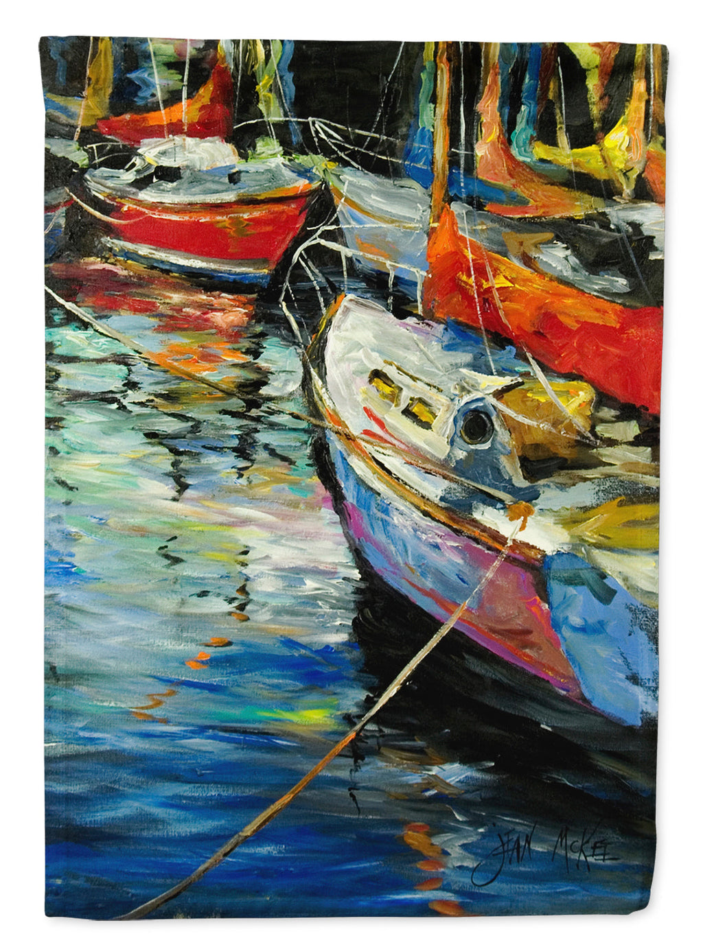 Boat Talk Sailboats Garden Flag Mailbox Decorative Yard Banner Outside Patio Artwork for Flower Beds, Garden Size, Multicolor