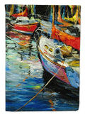 Boat Talk Sailboats Garden Flag Mailbox Decorative Yard Banner Outside Patio Artwork for Flower Beds, Garden Size, Multicolor