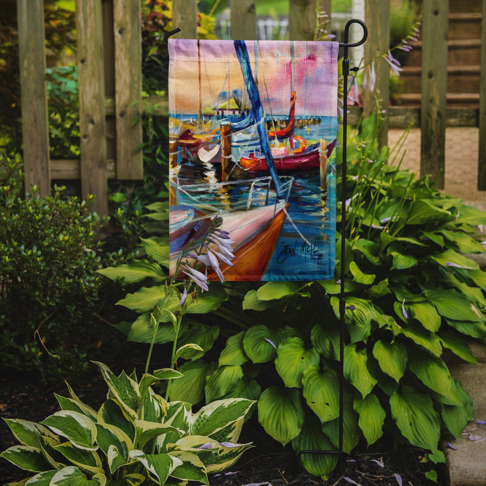 Purple Sailboats Garden Flag Mailbox Decorative Yard Banner Outside Patio Artwork for Flower Beds, Garden Size, Multicolor