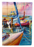 Purple Sailboats Garden Flag Mailbox Decorative Yard Banner Outside Patio Artwork for Flower Beds, Garden Size, Multicolor