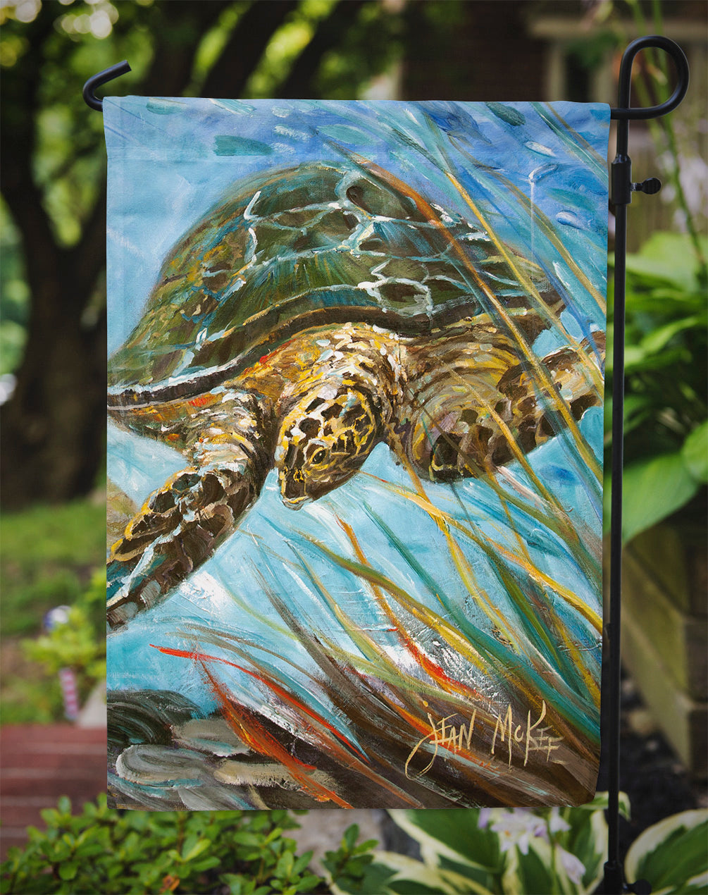 Loggerhead Sea Turtle Garden Flag Mailbox Decorative Yard Banner Outside Patio Artwork for Flower Beds, Garden Size, Multicolor