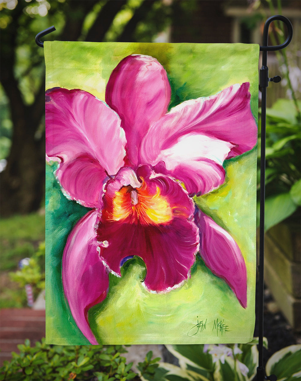 Orchid Garden Flag Mailbox Decorative Yard Banner Outside Patio Artwork for Flower Beds, Garden Size, Multicolor