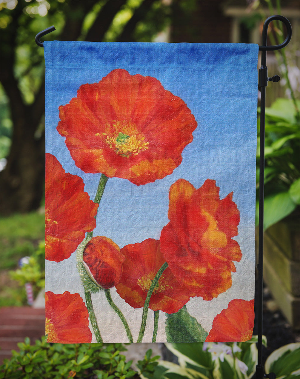 Poppies by Sinead Jones Garden Flag Mailbox Decorative Yard Banner Outside Patio Artwork for Flower Beds, Garden Size, Multicolor