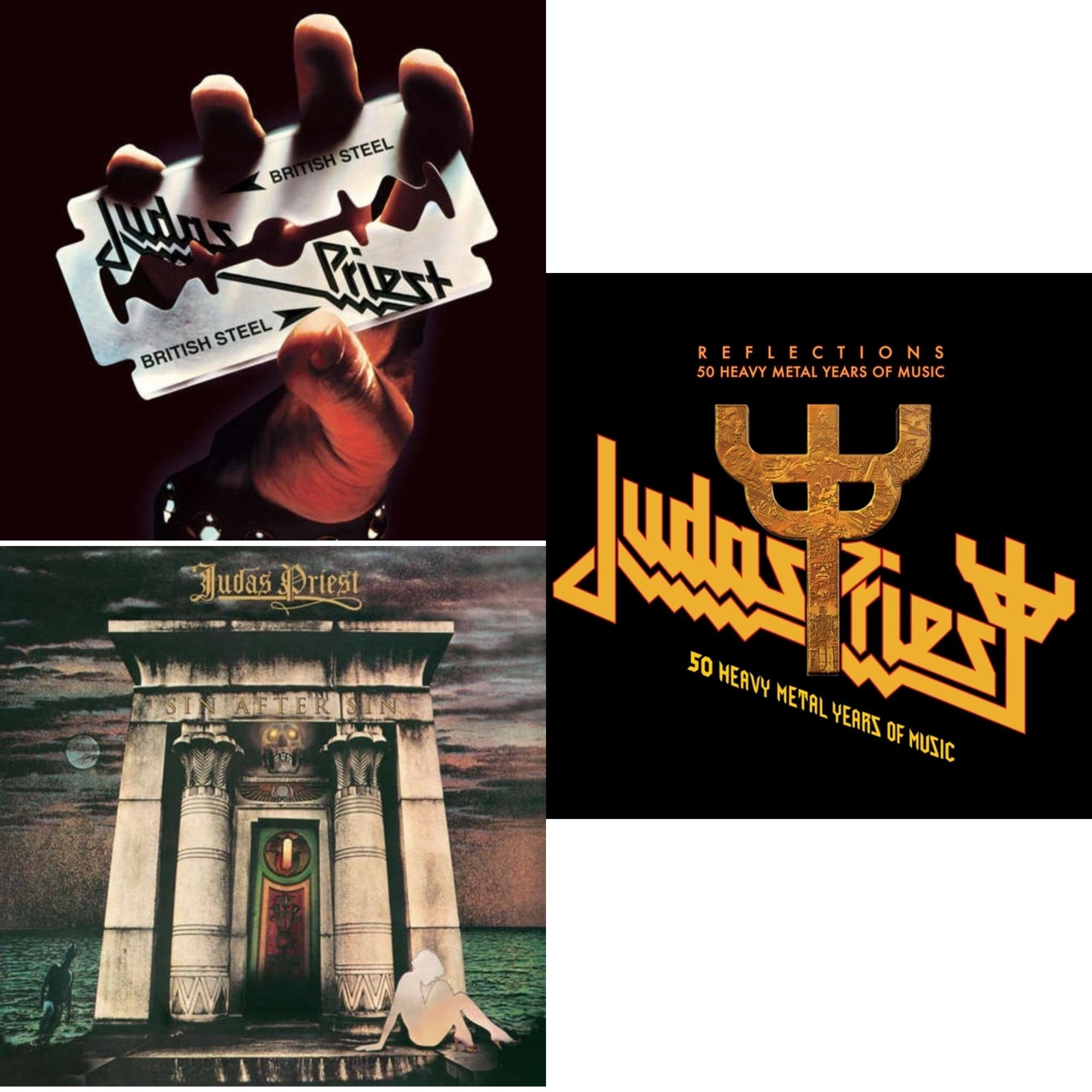 Reflections - 50 Heavy Metal Years Of Music (2LP/180G/Red Vinyl) & Sin After Sin (180G/Dl Card) & British Steel (180G)(Dl Code)