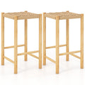 26 Inch Dining Bar Stool Set of 2-Natural