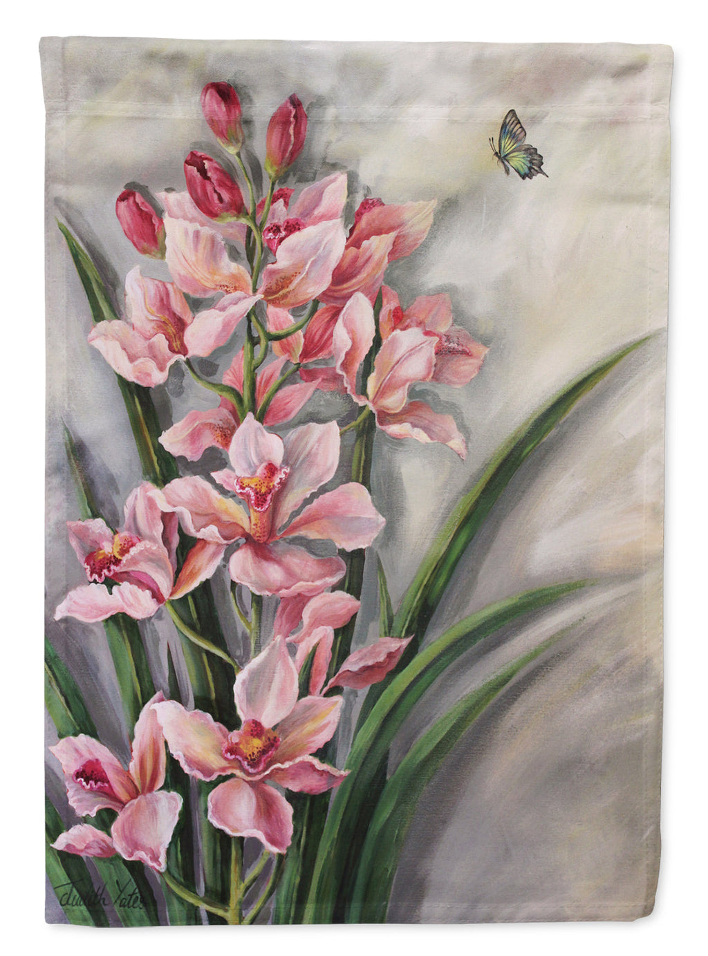 Orchids by Judith Yates Garden Flag Mailbox Decorative Yard Banner Outside Patio Artwork for Flower Beds, Garden Size, Multicolor