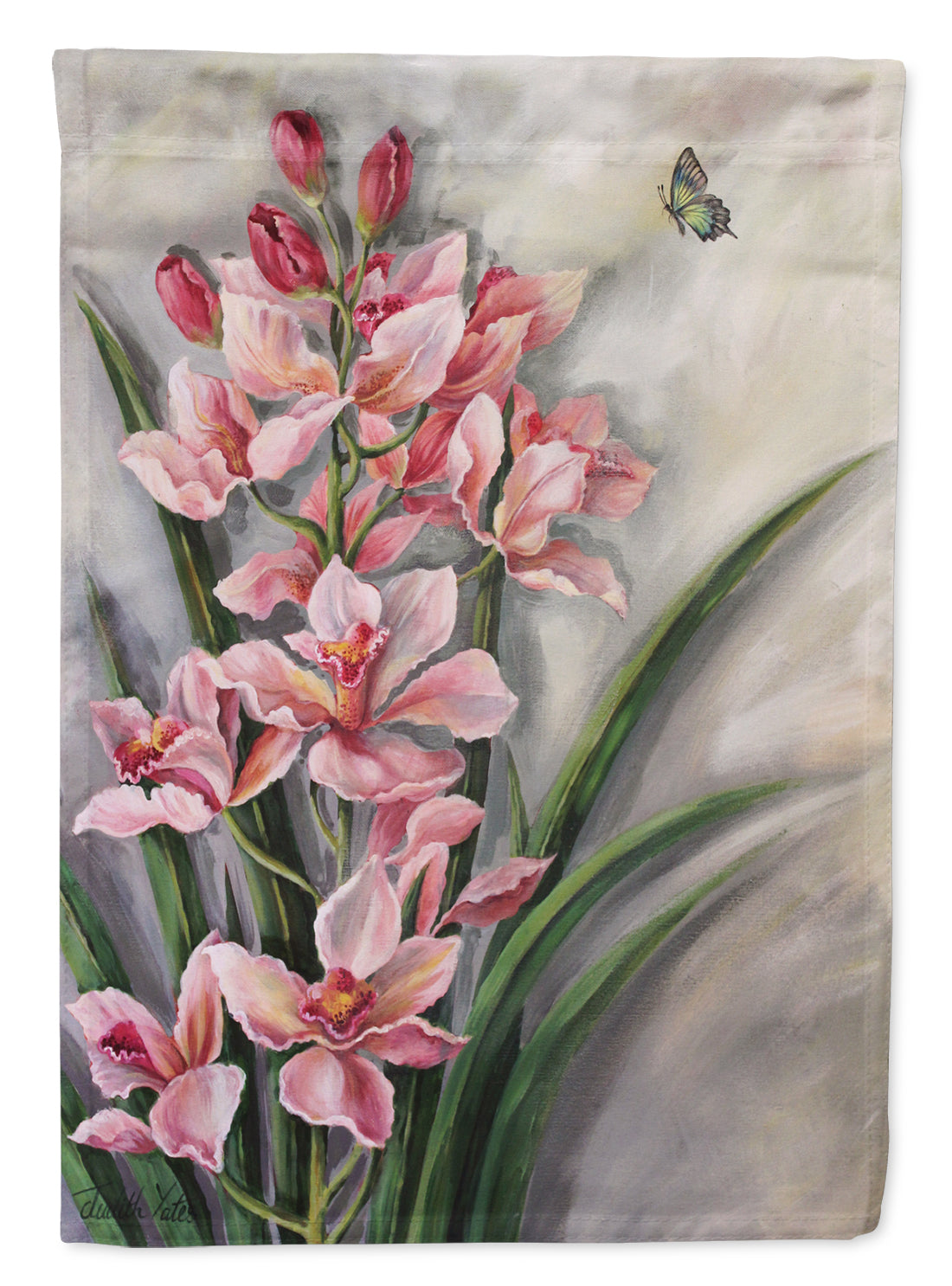 Orchids by Judith Yates Garden Flag Mailbox Decorative Yard Banner Outside Patio Artwork for Flower Beds, Garden Size, Multicolor