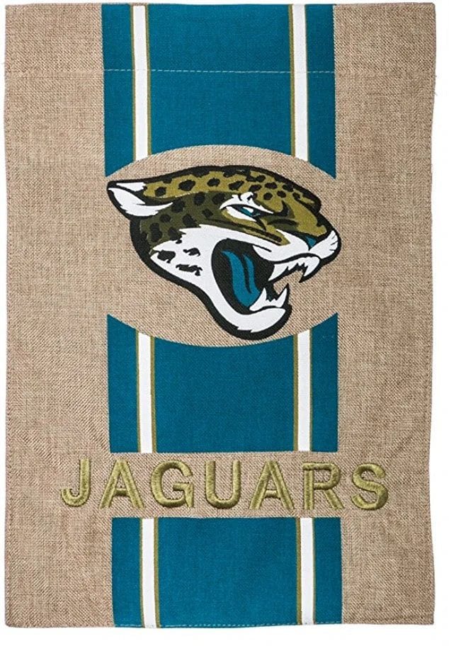 Jacksonville Jaguars Garden Flag 2 Sided Burlap