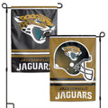 Jacksonville Jaguars Garden Flag 2 Sided NFL Double Logo