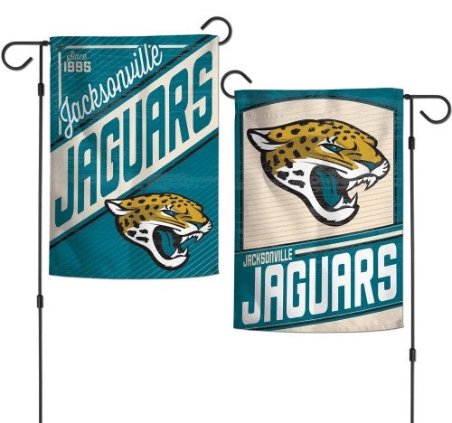 Jacksonville Jaguars Garden Flag 2 Sided Retro Logo