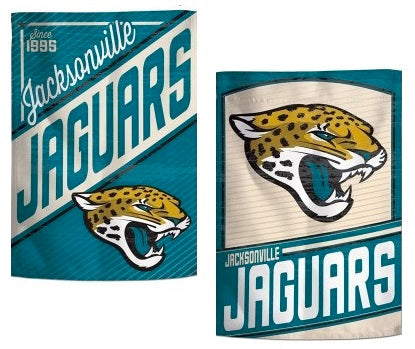 Jacksonville Jaguars Garden Flag 2 Sided Retro Logo