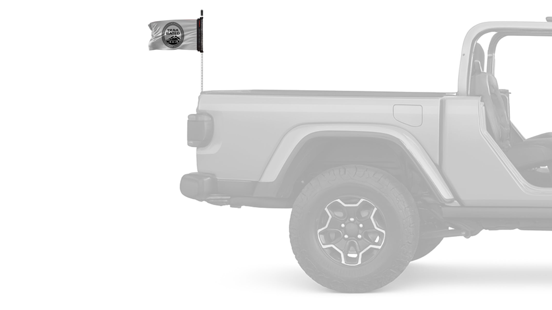 Trail Rated 12"x18" Forever Wave Flag for Jeep Wrangler LJ 2003-2006