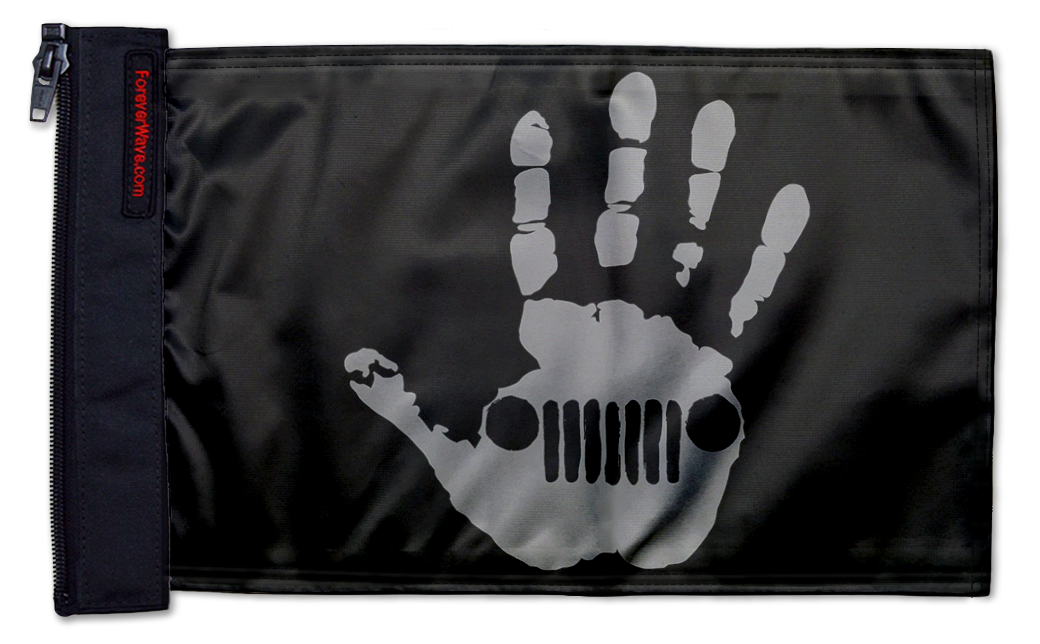 Jeep Wave 12"x18" Forever Wave Flag for Jeep Wrangler JK 2-Door 2007-2018