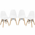 4 PCS Children Chair Set Medieval Style Dining Chairs with Wood Legs