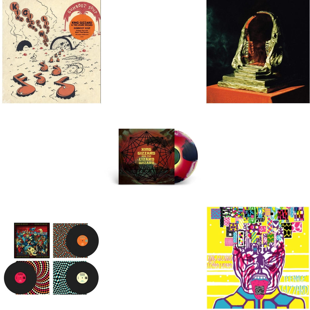 Live In Brussels '19 (Fuzz Club Official Bootleg) & Teenage Gizzard (Fuzz Club Official Bootleg) (Deluxe Edition) & Gumboot Soup & Infest The Rats' Nest (Red/Black LP Vinyl) & Nonagon Infinity (Yellow/Red/Black LP Vinyl)