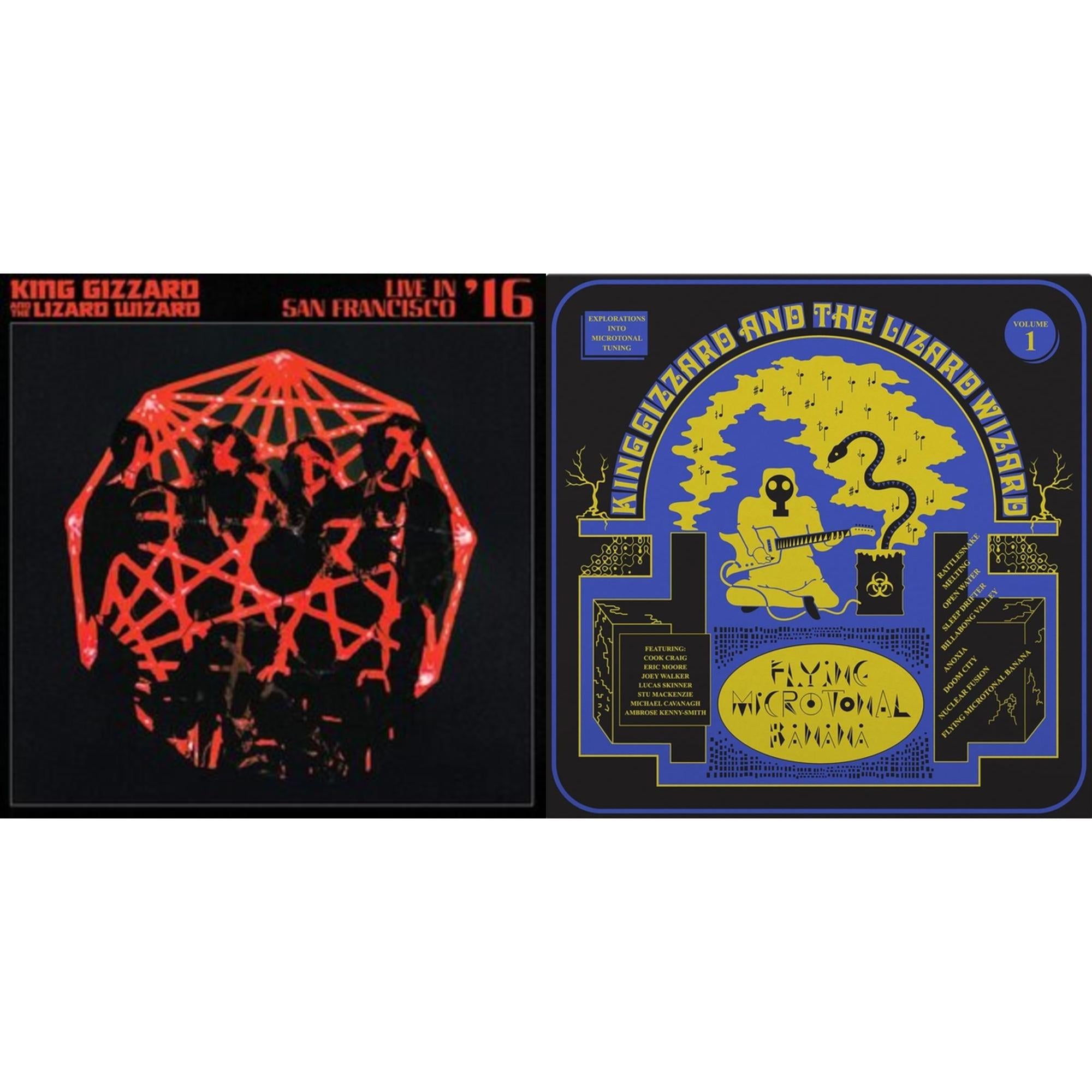 Live In San Francisco '16 (Deluxe/2LP/Fog/Sunburst Vinyl) & Flying Microtonal Banana (Randomly Colored Recycled LP Vinyl)