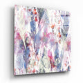 Pastel Feather Botanical Pattern Glass Wall Art