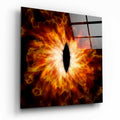 Fiery Flame Burst Eye Glass Wall Art
