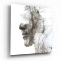 Smoke Silhouette Woman Profile Glass Wall Art