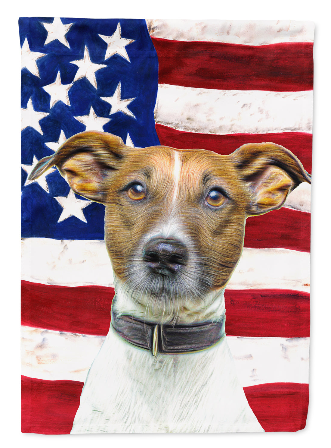USA American Flag with Jack Russell Terrier Garden Flag Mailbox Decorative Yard Banner Outside Patio Artwork for Flower Beds, Garden Size, Multicolor