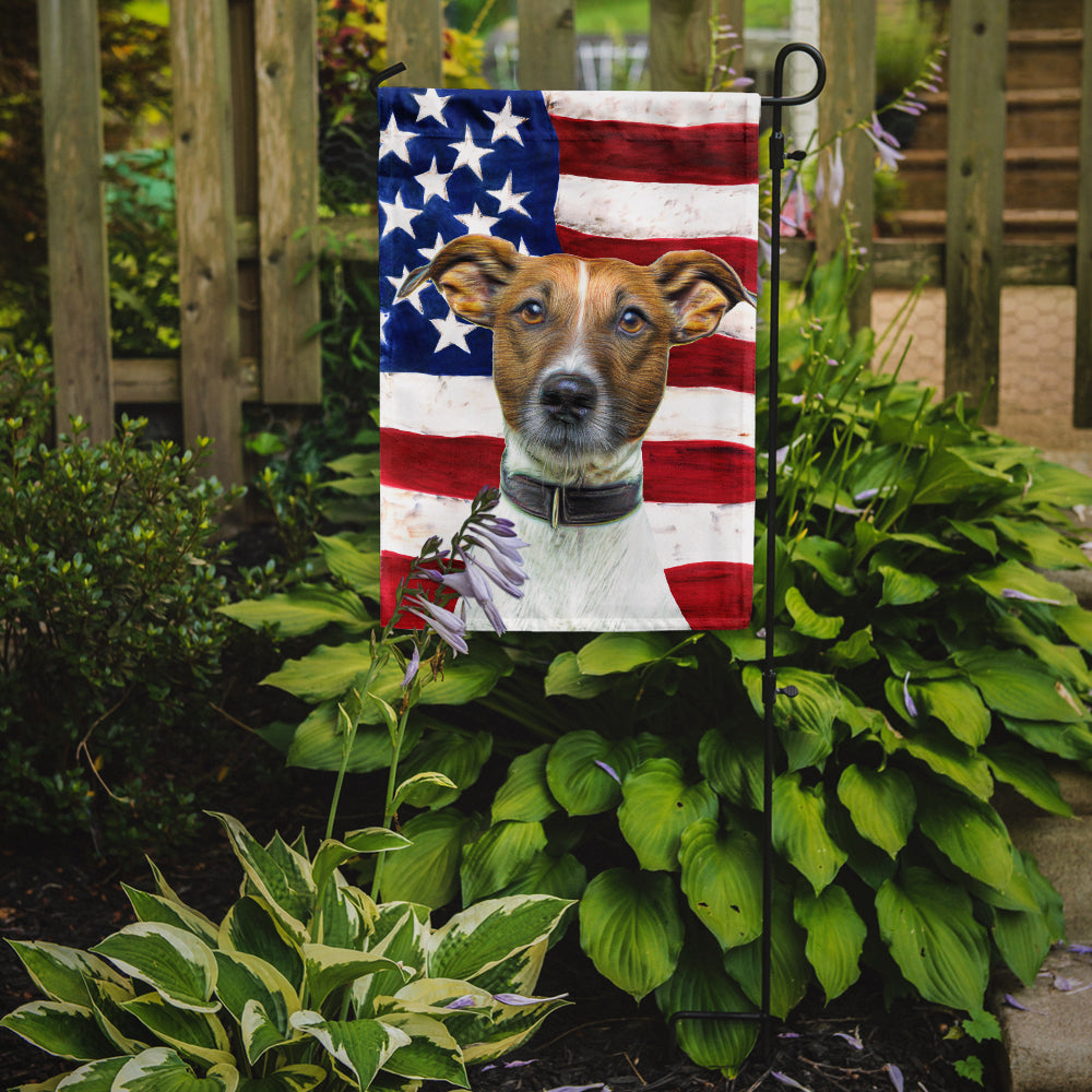 USA American Flag with Jack Russell Terrier Garden Flag Mailbox Decorative Yard Banner Outside Patio Artwork for Flower Beds, Garden Size, Multicolor