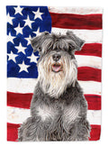 USA American Flag with Schnauzer Garden Flag Mailbox Decorative Yard Banner Outside Patio Artwork for Flower Beds, Garden Size, Multicolor