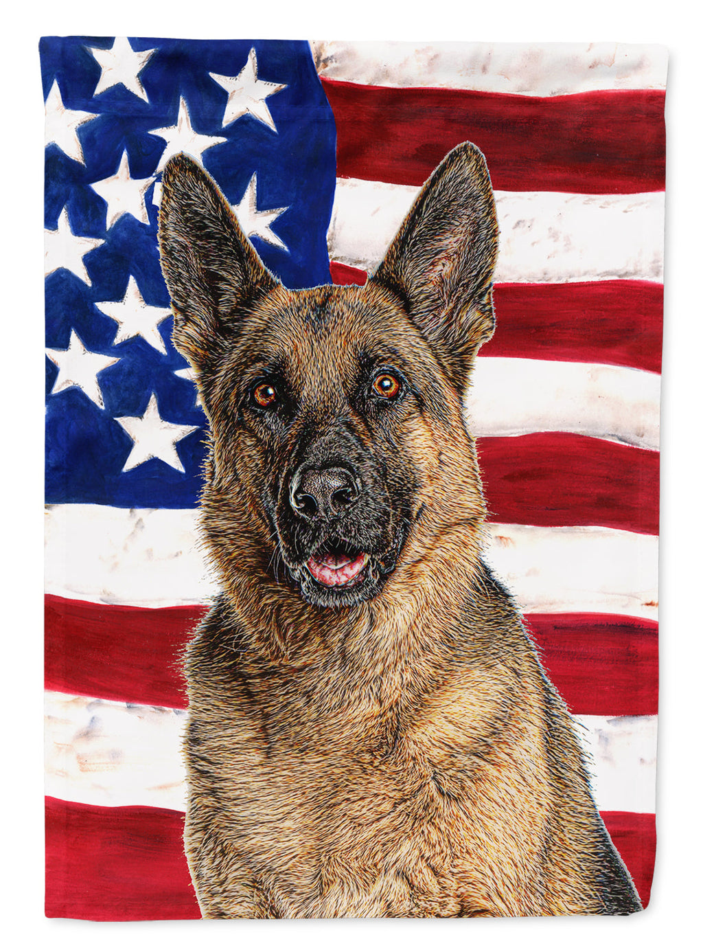 USA American Flag with German Shepherd Garden Flag Mailbox Decorative Yard Banner Outside Patio Artwork for Flower Beds, Garden Size, Multicolor