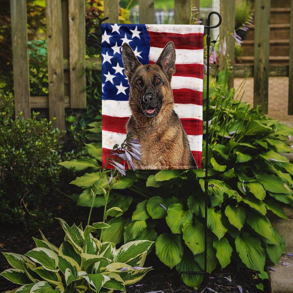 USA American Flag with German Shepherd Garden Flag Mailbox Decorative Yard Banner Outside Patio Artwork for Flower Beds, Garden Size, Multicolor