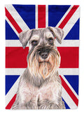 Schnauzer with English Union Jack British Flag Garden Flag Mailbox Decorative Yard Banner Outside Patio Artwork for Flower Beds, Garden Size, Multicolor