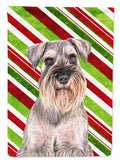 Candy Cane Holiday Christmas Schnauzer Garden Flag Mailbox Decorative Yard Banner Outside Patio Artwork for Flower Beds, Garden Size, Multicolor