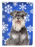 Winter Snowflakes Holiday Schnauzer Garden Flag Mailbox Decorative Yard Banner Outside Patio Artwork for Flower Beds, Garden Size, Multicolor