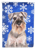 Winter Snowflakes Holiday Schnauzer Garden Flag Mailbox Decorative Yard Banner Outside Patio Artwork for Flower Beds, Garden Size, Multicolor