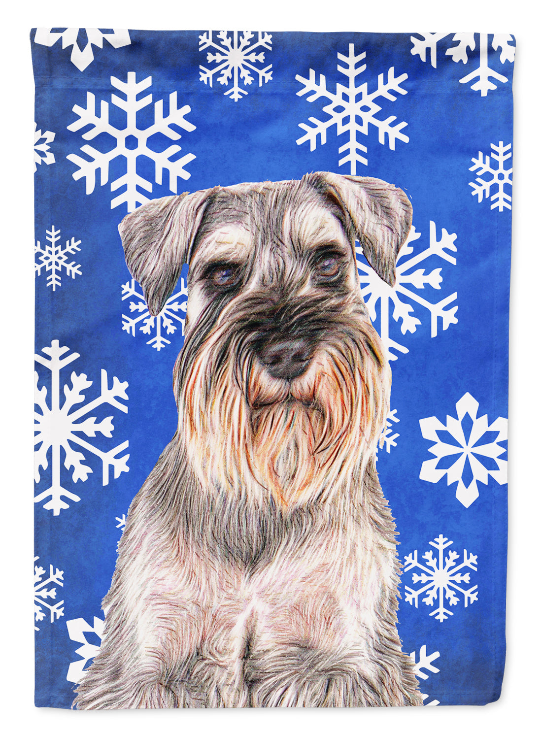 Winter Snowflakes Holiday Schnauzer Garden Flag Mailbox Decorative Yard Banner Outside Patio Artwork for Flower Beds, Garden Size, Multicolor