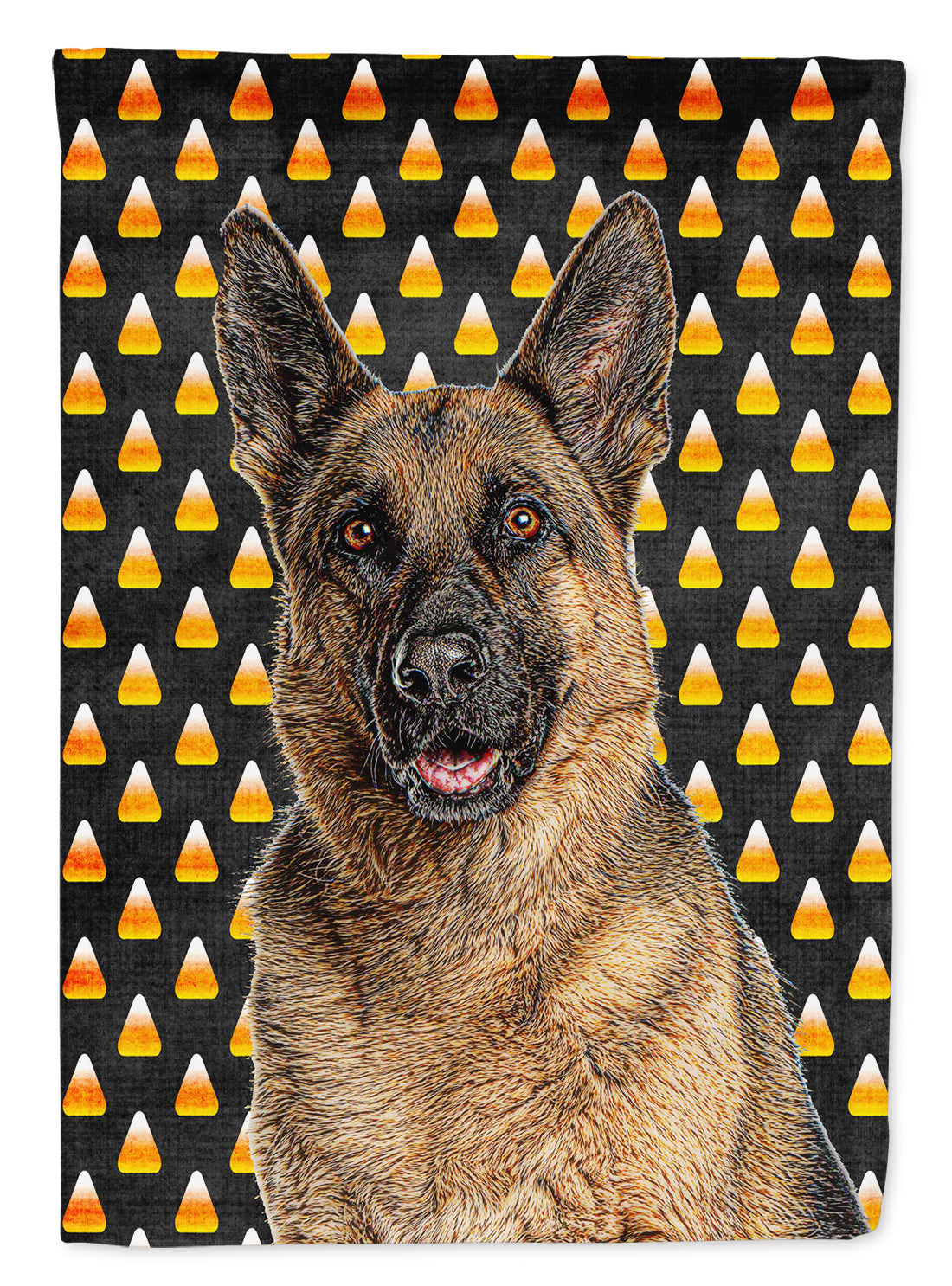 Candy Corn Halloween German Shepherd Garden Flag Mailbox Decorative Yard Banner Outside Patio Artwork for Flower Beds, Garden Size, Multicolor