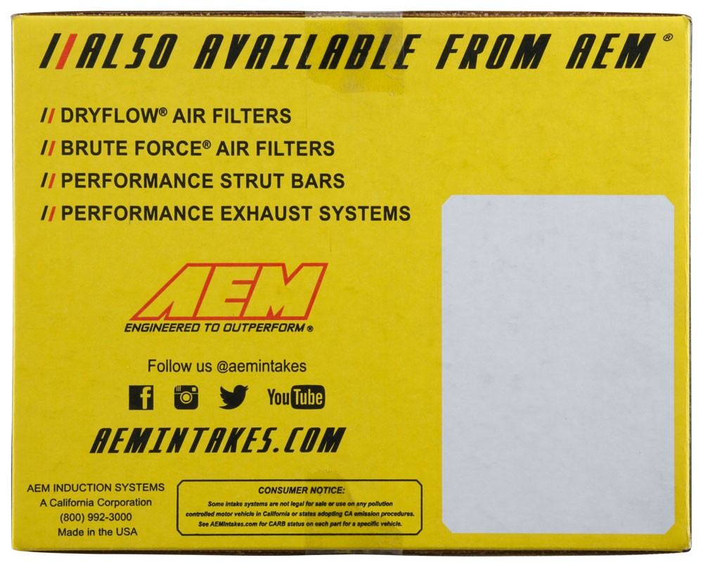 AEM Induction Cold Air Intake Syst em AIP21-632C