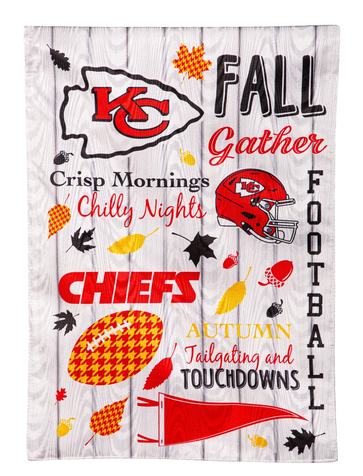 Kansas City Chiefs 2 Sided Fall Garden Flag
