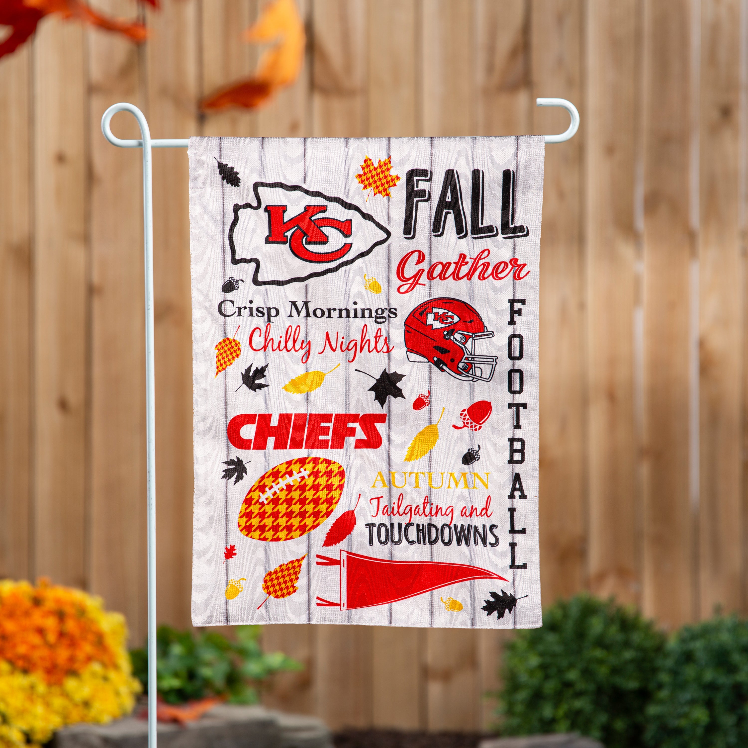 Kansas City Chiefs 2 Sided Fall Garden Flag