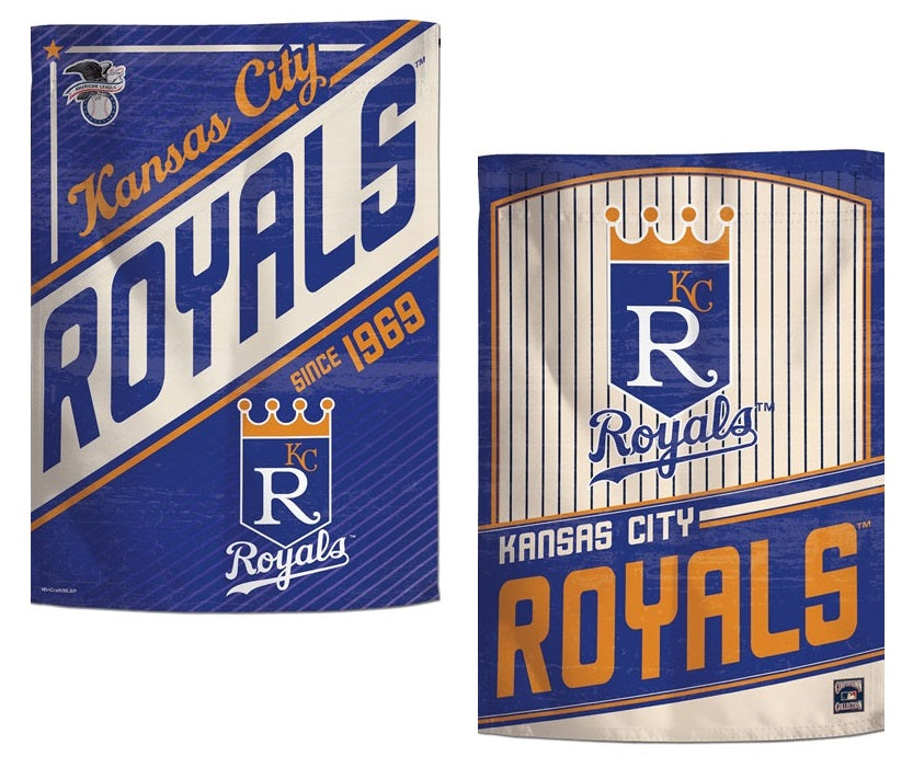 Kansas City Royals Garden Flag 2 Sided Pinstripe