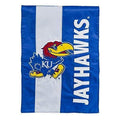 Kansas Jayhawks Garden Flag 2 Sided Applique Logo